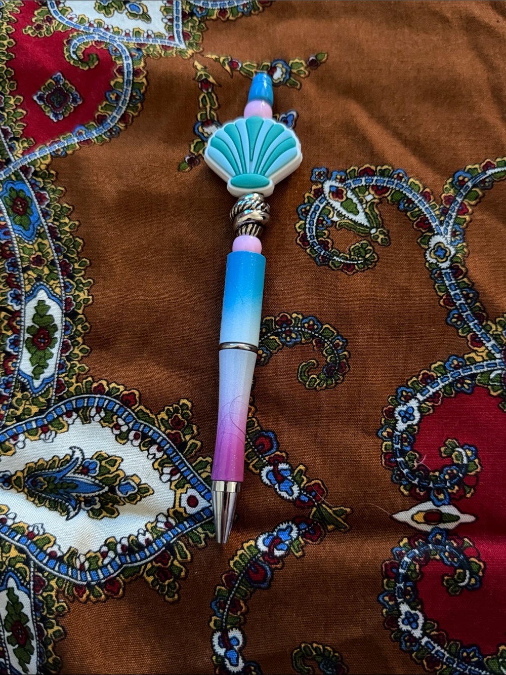 Pastel Mermaid Shell Pen - Blue Pink Purple 2/$10